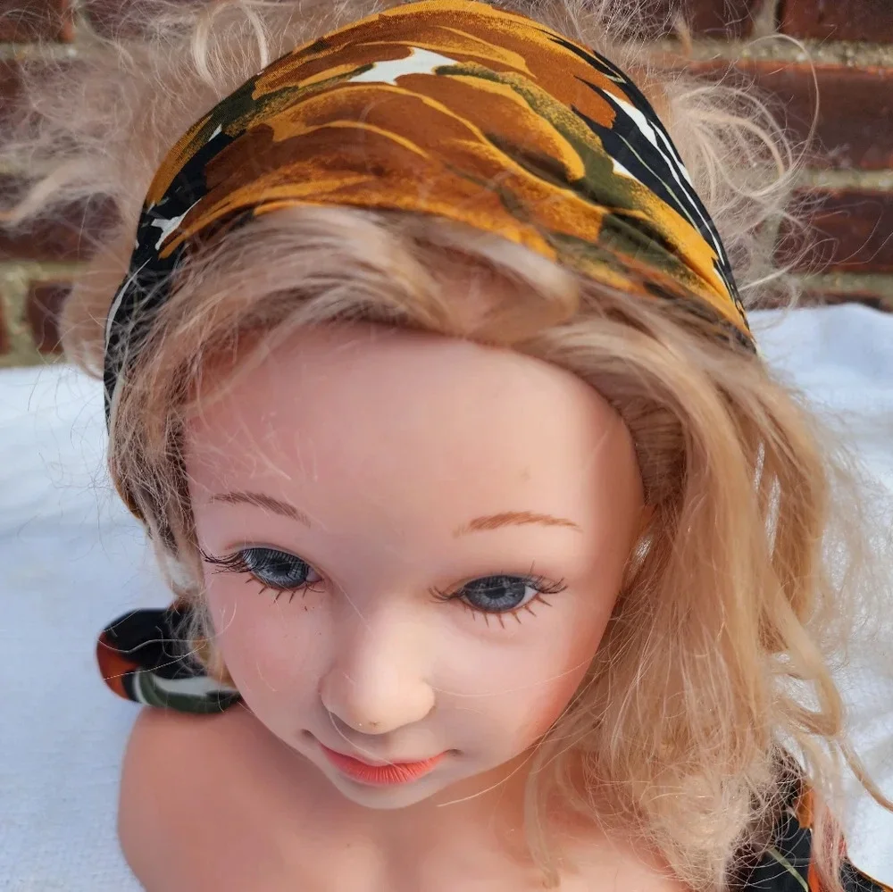 Vintage.70s‎  Silk scarf/ sash/ headband